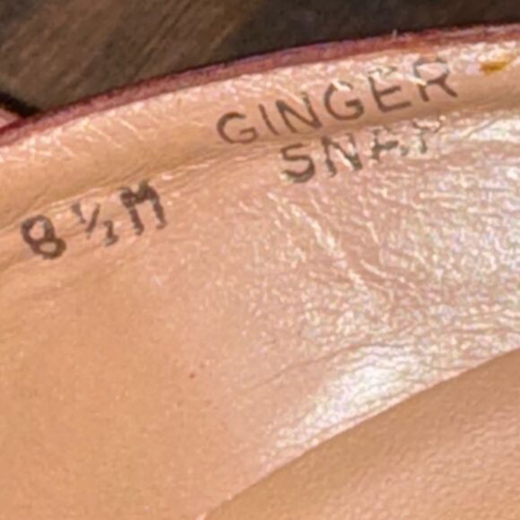 Cole Haan Ginger Snap Red Leather Mary Jane Studded Heels Women’s 8.5M - Picture 7 of 8